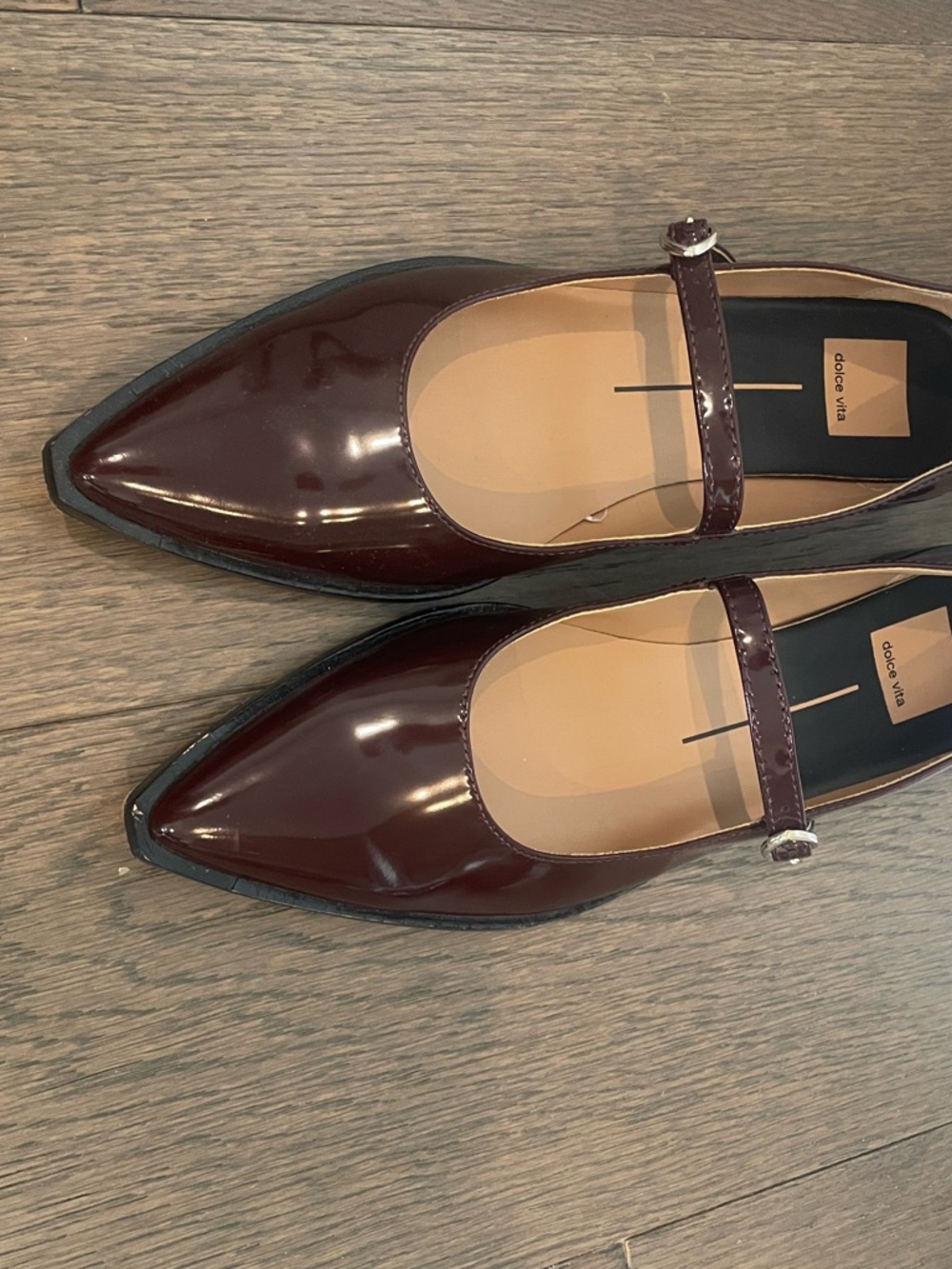 Dolce Vita Burgundy Patent Leather Mary Janes